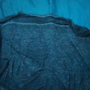 Tight fit see thru top with jersey stripes